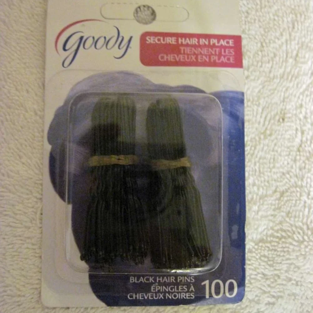100 Metal Styling Hold It Secure Hair Pins Goody Coated Pin Blend Bronze Black